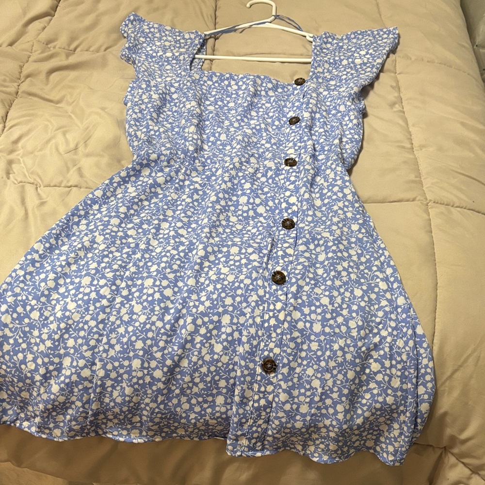 Light Blue Floral Dress